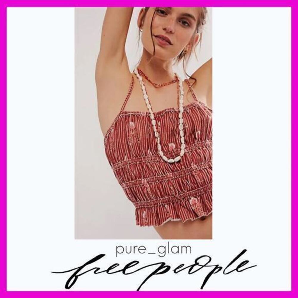 Free People floral cropped top